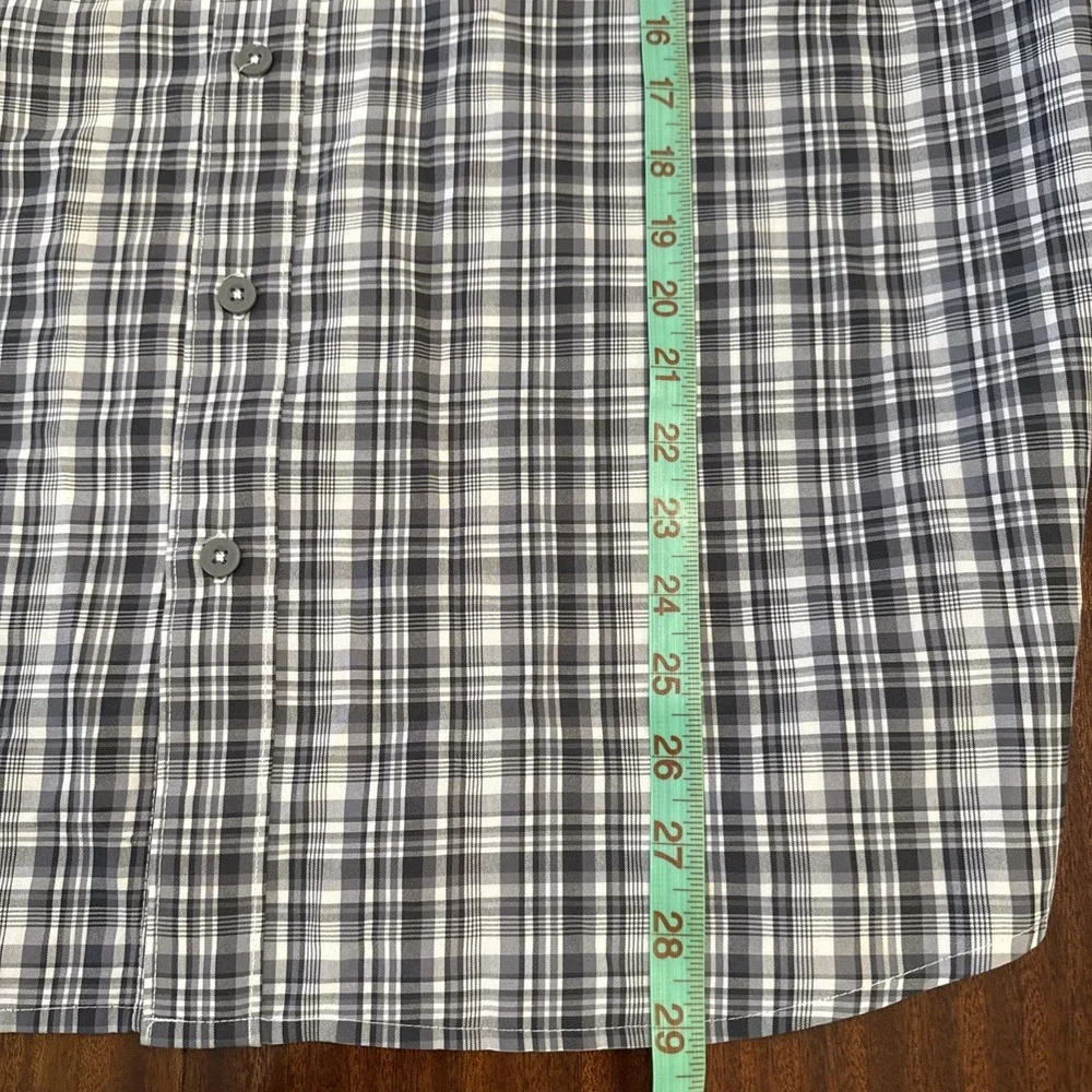 The North Face Shirt Mens Large Gray Plaid Lightweight Mesh Button Front Casual